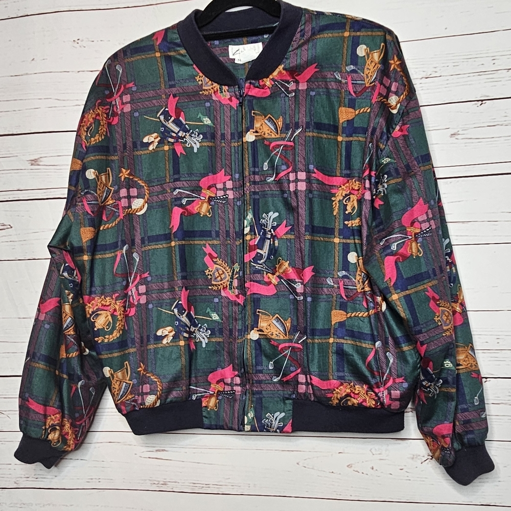 Vintage Haley Golf Print Full Zip Jacket